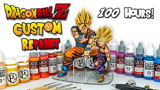 CUSTOM PAINTING Goku & Gohan ANIME STYLE! | Timelapse - Dragon Ball Z Banpresto Diorama (Part 1)