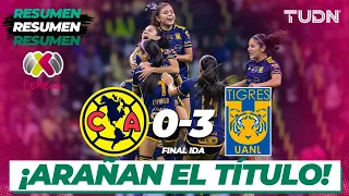 Resumen y goles | América 0-3 Tigres | AP2023-Final Ida | Liga Mx Femenil