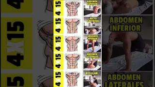 ✅ Cómo hacer ABDOMINALES MARCADOS Six Pack ejercicio  en casa entrenamiento de abdominales #gym