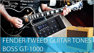 BOSS GT-1000 - FENDER TWEED GUITAR TONE PACK - AMAZING TONES!!!