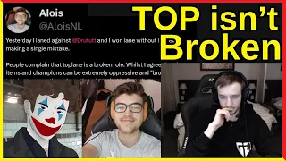 Nemesis Reacts to Alois Tweet about WHY Toplane is NOT BROKEN 🤔🧐