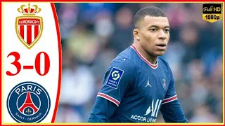 PSG vs AS Monaco 0-3  Extended Highlights all goals 2022 HD