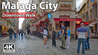 Malaga City in 4K - Costa del Sol - Virtual Walk Tour, Andalucía, Spain