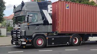 Scania 164L 620 V8 Open pipe,Brutal sound Guzik Transport / Wałcz