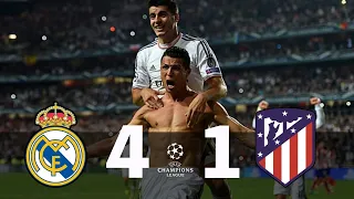 Real Madrid vs Atletico Madrid (4 - 1) UCL Final 2014 All Goals | HD Arabic Commentary