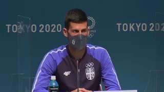 "History is on the line; glad I decided to come" Djokovic at Tokyo 2020