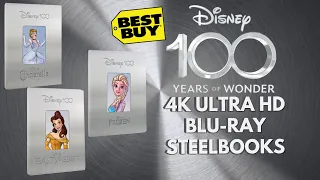 Disney 100 - Disney Princess Best Buy 4K Steelbooks /Frozen /Cinderella /Beauty and the Beast