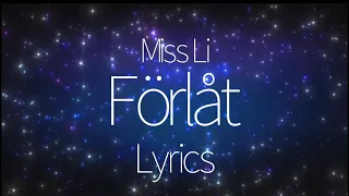 Miss Li - Förlåt (lyrics)