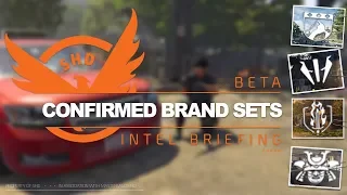 The Division 2 | Confirmed Brand Sets