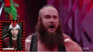 WWE 12/26/16 Raw Braun Strowman vs Seth Rollins