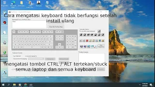 Mengatasi keyboard tidak berfungsi setelah install windows