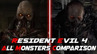 RESIDENT EVIL 4 REMAKE - ALL MONSTERS COMPARISON - ORIGINAL VS REMAKE