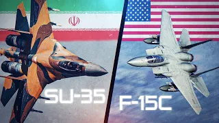 Iranian Su-35 Flanker-E Vs American F-15C Eagle | Digital Combat Simulator | DCS | Persian Gulf |