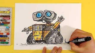Как нарисовать ВАЛЛ И / How To Draw Wall-E / Урок рисования для детей