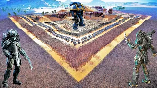 HUMAN ARMY in Canyon Vs 6,000,000 ALIENS, PREDATORS & ZOMBIES - Ultimate Epic Battle Simulator 2
