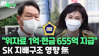 [씬속뉴스] 최태원·노소영 이혼...SK 지배구조 영향 無/ 연합뉴스TV (YonhapnewsTV)