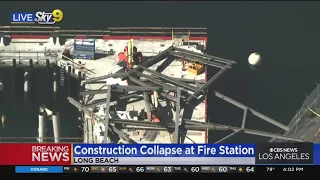 Four people injured after a construction collapse in Long Beach