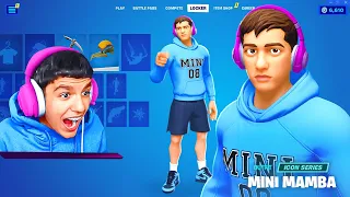 Surprising Little Brother With His Own ICON Skin in OG Fortnite!