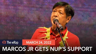 NUP endorses Marcos Jr’s presidential bid