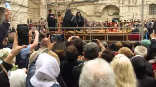 Eastern Orthodox Washing of the Feet ceremony, Holy Thursday - Church of the Holy Sepulchre