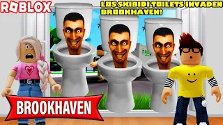 Los Skibidi Toilets Invaden Brookhaven! Y Samantita Y Guttito Los Enfrentan! YEAA! 😄😀🚽