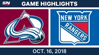 NHL Highlights | Avalanche vs. Rangers - Oct. 16, 2018