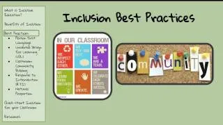 Inclusive Practices in Your Classroom