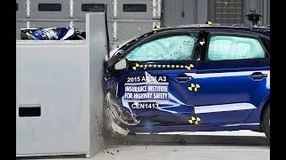 Audi A3 Sedan CRASH TEST IIHS Small Overlap [GOOD]