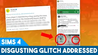 The Sims Team Addresses DISGUSTING Sims 4 Glitch 😨