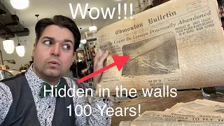 Hidden in the walls for 100 years! Time capsule haul!