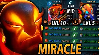 How MIRACLE Ember Spirit absolutely destroys Tinker MID — 7.33c