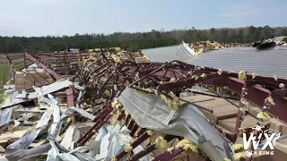 Ohatchee, Al Deadly tornado, Calhoun County, aerial aftermath from 3-25-2021 tornado outbreak