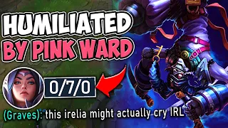 PINK WARD EMBARRASSES ENEMY IRELIA WITH SHACO TOP!! (HILARIOUS STOMP) - League of Legends