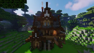⚒️ ASMR Minecraft Building in Creative | 🔮 Building a Medieval Fantasy House in Minecraft 🏡
