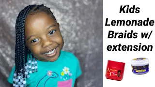Lemonade braids on kids hair with extension/added hair #lemonadebraids #kidslemonadebraids