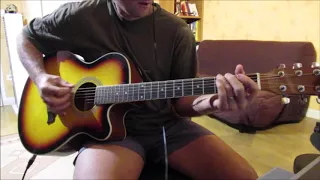 Beating around the bush (AC/DC) cover acoustic guitar + tutorial