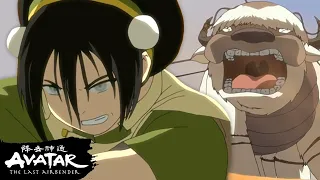 Toph Loses Appa to Sandbenders at The Library! 🌵 Full Scene | Avatar: The Last Airbender