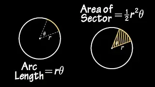 Q308a, Arc length and Area of Sector of a circle