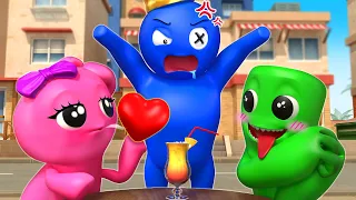 Rainbow Friends 2, But PINK and GREEN FALL IN LOVE make BLUE JEALOUS?! | Cartoon Animation