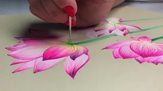 How to Draw & Paint Lotus Flower Step by Step