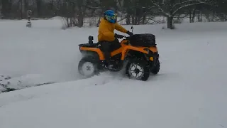 2019 Outlander 570 DPS in the snow + visco-lok QE diff test