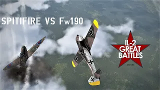 IL:2 Focke Wulf Fw190A3 vs Spitfire MkVB