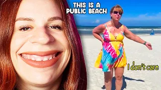 When Entitled Karens Go To The Beach - REACTION
