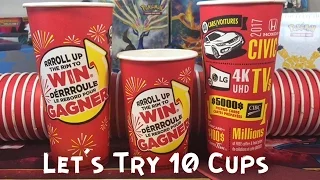 10 Roll Up The Rim Cups - Tim Hortons - 2017 Roll Up The Rim To Win Cups