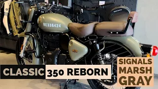 Royal Enfield classic 350 Signals Marsh Gray | Reborn | New BS6 2.O | 4k Video | #classic350 #bullet