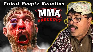 Tribal People React To MMA Knockouts - MOST BRUTAL Striking | Villagers React To