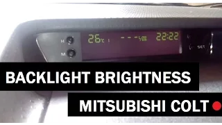 MITSUBISHI COLT Multivision display backlight brightness