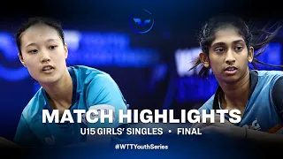 Choi Nahyun vs Jennifer Varghese | U15 GS Final | WTT Youth Star Contender Lima 2023