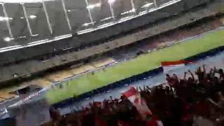 Suporter indonesia di bukit jalil . INDONESIA VS AUSTRALIA U 16