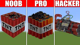 Pixel Art (NOOB vs PRO vs HACKER) TNT in Minecraft